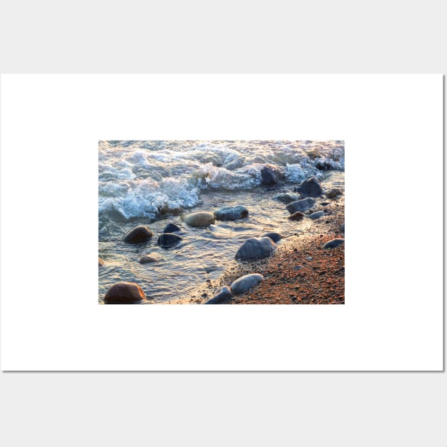 Waves on the Rocky Beach Wall Art by BrianPShaw